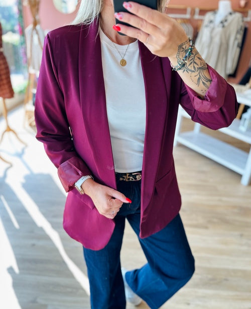 Blazer Léonie bordeaux