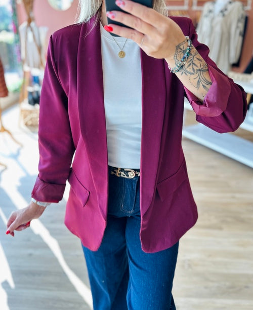 Blazer Léonie bordeaux