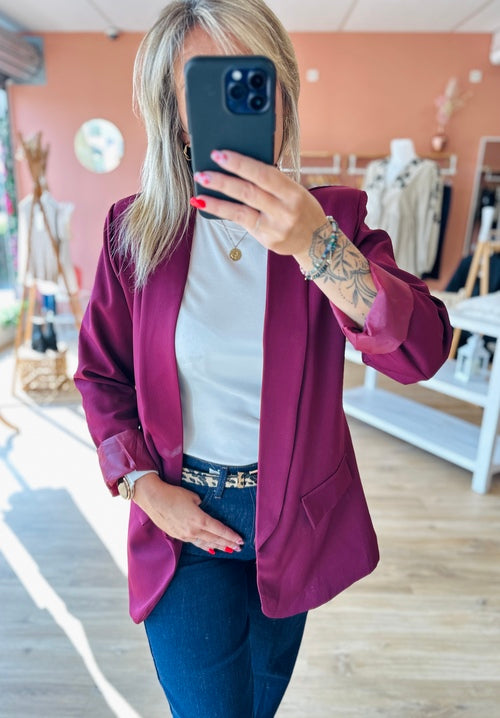 Blazer Léonie bordeaux