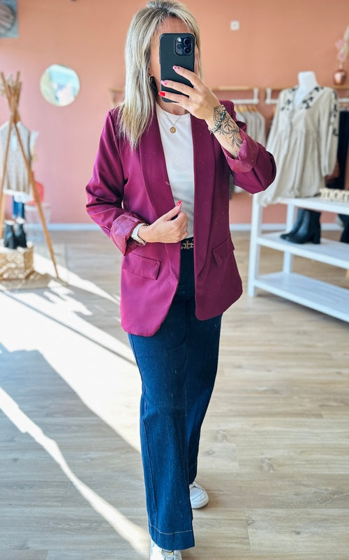 Blazer Léonie bordeaux