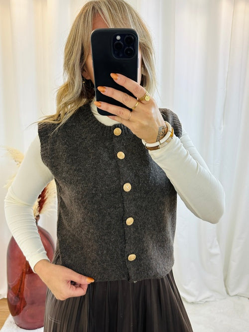 Gilet Lucien Marron