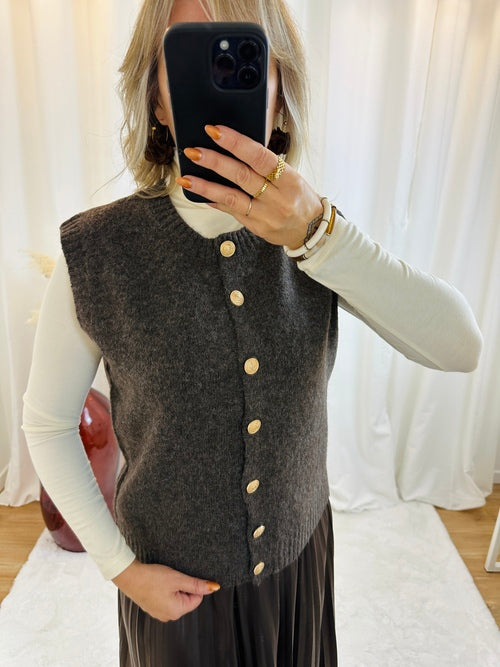 Gilet Lucien Marron